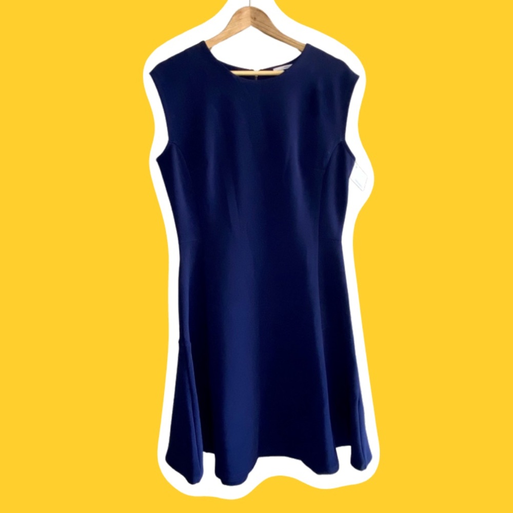 NWT Halogen Fit and Flair MIDI Dress in Navy